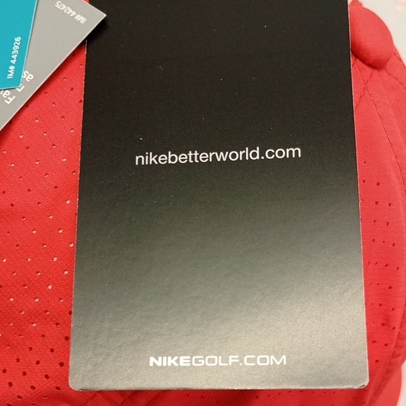 Adult Nike Dri-Fit Red and White Perforated Golf Cap OS with Tag - Picture 7 of 9